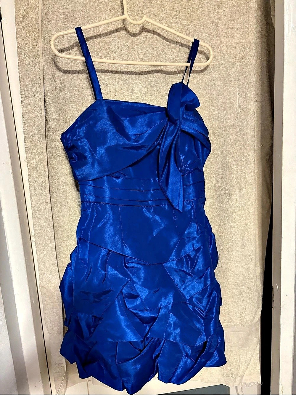 Blue Ruffle Mini Dress Like New